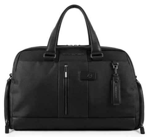 Сумка дорожная Piquadro Brief, чёрный, кожа натуральная/ткань (BV4447BR/N)