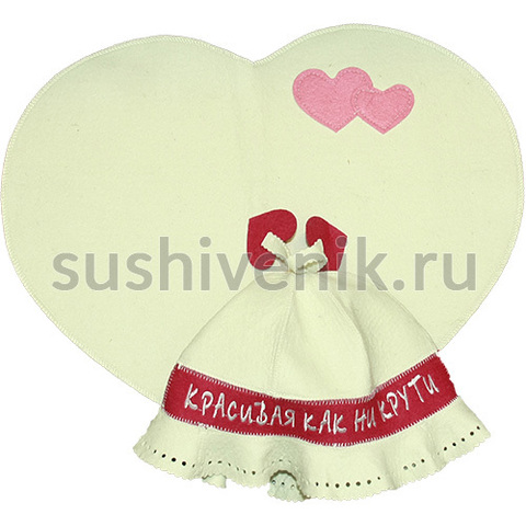 Комплект для бани Красивая как ни крути (2 предмета) - 6