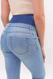 Джинсы для беременных (SUPER SKINNY) 13787 св.синий