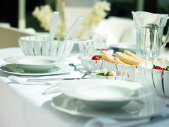 Блюдо глубокое grace, ?25 см, акрил, голубой