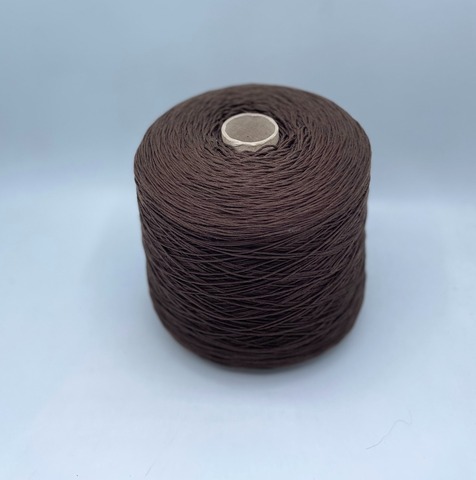 Бобинная пряжа (пр.Италия), art.Cotone, 350м/100 гр. 100%Хлопок, цвет-Темный шоколад , арт.34765