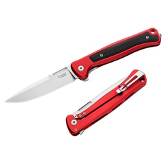 Фото Складной нож LionSteel Skinny Aluminium, сталь MagnaCut, рукоять алюминий/микарта, красный