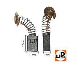 Щетка графитовая UNITED PARTS для MAKITA СВ-253 (аналог 194547-5) 7х11х17 мм (90-0776)