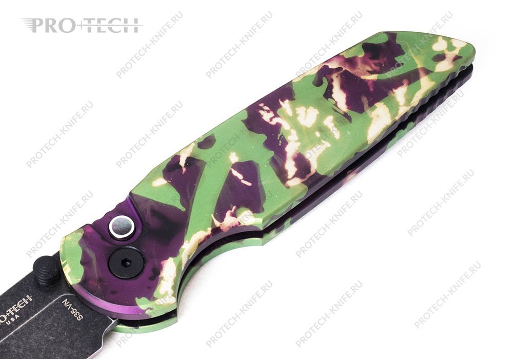 Нож Pro-Tech TR-3 Integrity KW Exclusive Mardi Gras Camo BLACKWASH - фотография 