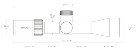 Оптический прицел Hawke Airmax 30 Compact 4-16x44 IR SF (AMX IR)