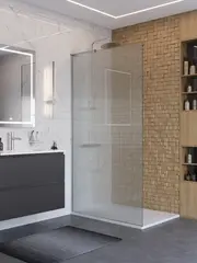 BelBagno UNO-L-1-TB-100-FL-Cr Душевая перегородка универсальная с односторонним входом, стекло рифлёное, профиль хром, 1000x2000 мм фото