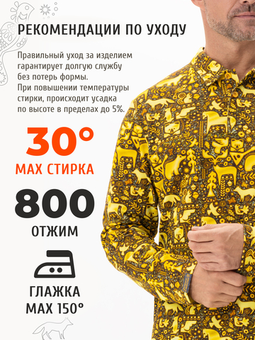 Поло с длинным рукавом «Золотой лес» мужское