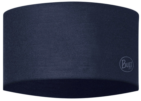Картинка повязка Buff Headband Wide CoolNet Solid Night Blue - 2