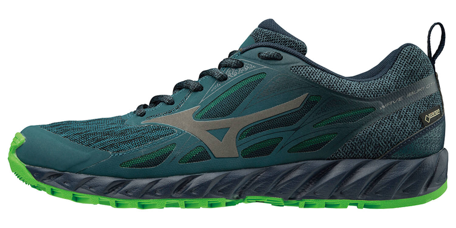 Mizuno Wave Ibuki GoreTex кроссовки беговые мужские синие-зеленые - 4