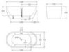 BelBagno BB70-1500 Отдельностоящая акриловая ванна в комплекте со сливом-переливом, 150x75, цвет: белый