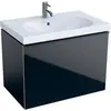 Geberit Acanto 500.611.16.1 Тумба под раковину, 74x53.5x47.5см, черный / лакированный матовый, черный / глянцевое стекло