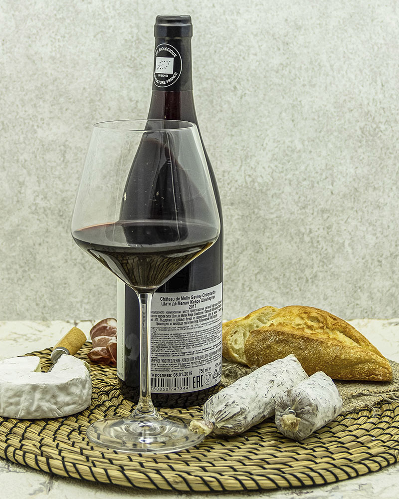 Вино Chateau De Melin Шато де Мелан Жевре Шамбертен Красное Сухое 2017 г.у. 13% 0,75 л, Франция