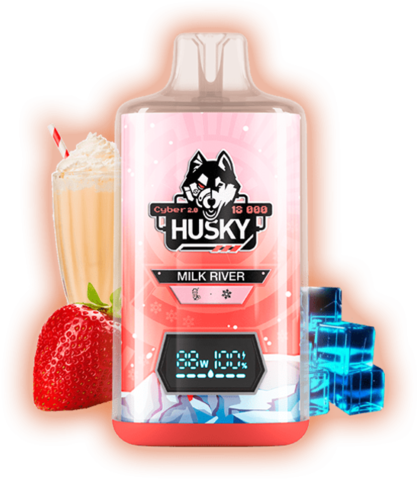 HUSKY CYBER 2.0 18000 Milk River - Клубничный Милкшейк