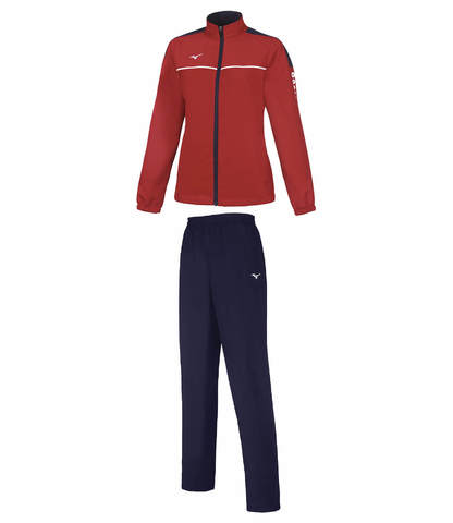 Спортивный костюм женский Mizuno Micro Tracksuit красный-синий