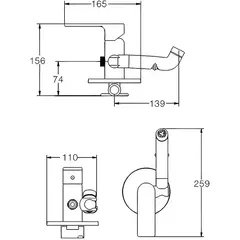 Смеситель с гигиеническим душем HAIBA HB55505 хром