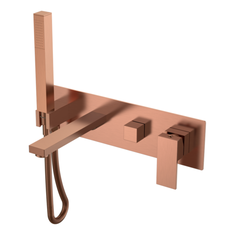 Boheme Qubic 474-2-CB Смеситель для ванны встроенный, цвет: брашированная медь