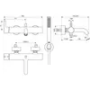 Ideal Standard BC787GN Настенный смеситель для ванны/душа с душевым комплектом Silver Storm / Серебряный Шторм