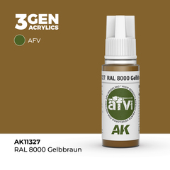 Акриловая краска AK Interactive RAL 8000 Gelbbraun 3GEN AFV, 18мл