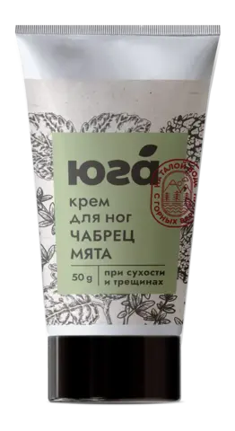 ЮГА Крем для ног Чабрец и мята 50 г