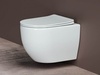 Ceramica Nova Mia CN1805 Подвесной унитаз с ультра тонким с сидением с функцией плавного закрытия, цвет: белый