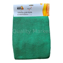 Тряпка д/пола, микрофиб.(80х100см) 220г/м2,зелен (40)