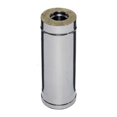 Дымоход-сэндвич 0,5м Ø130х200 (430/0,5 мм+оц.) FERRUM