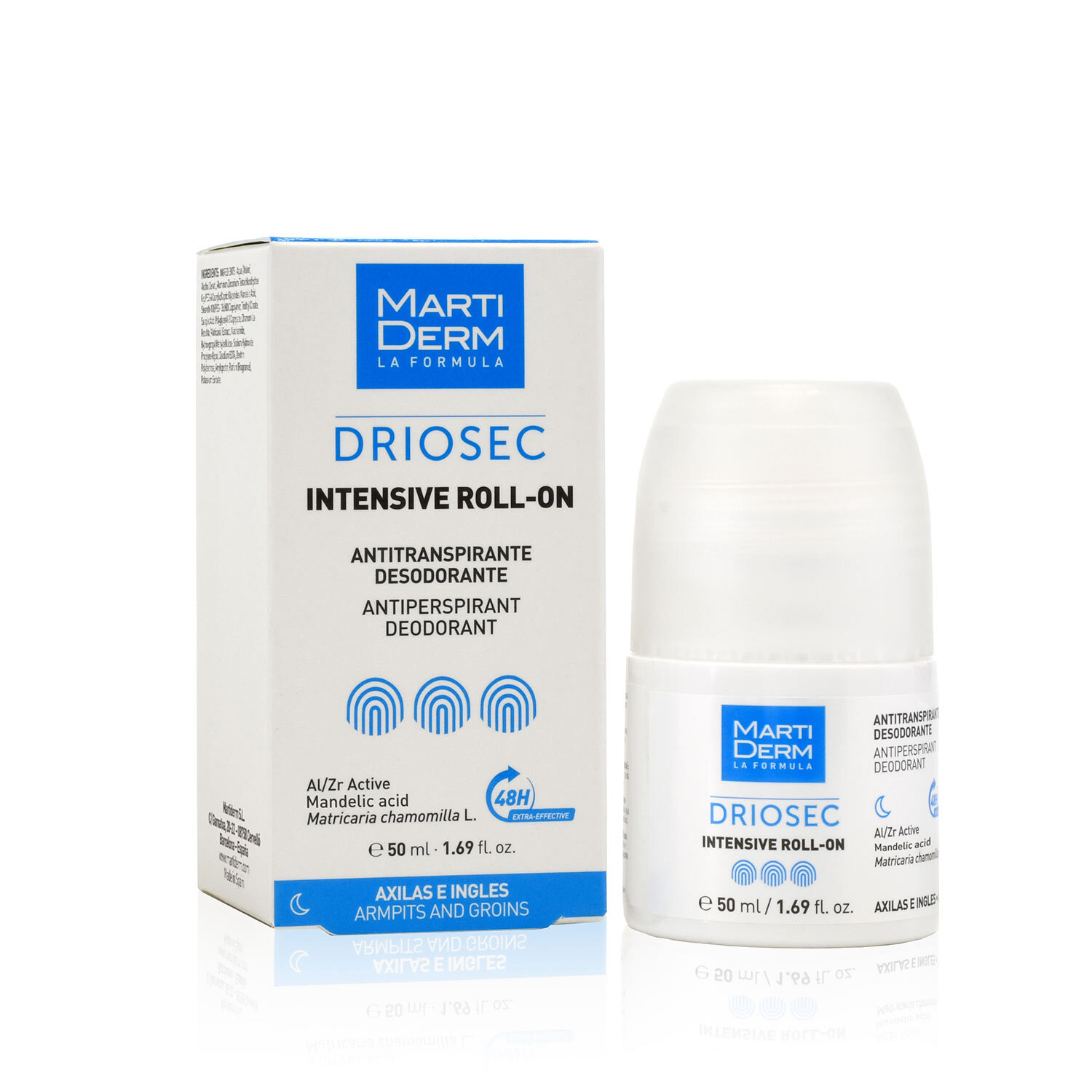 Дезодорант-антиперспирант шариковый для ночного использования MartiDerm Driosec Intensive Roll-On 50мл