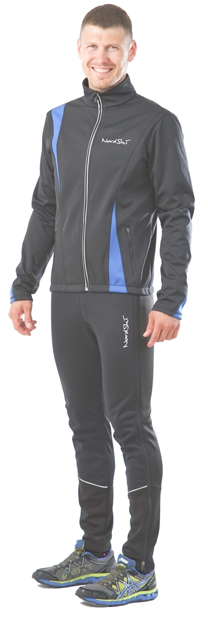 Nordski Active мужская разминочная куртка черный-синий - 2