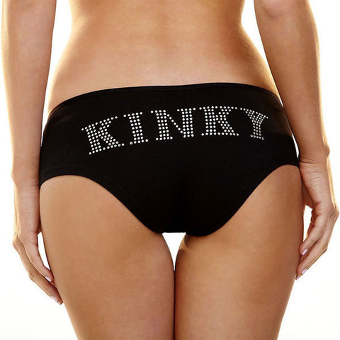 Трусики-слип с надписью Kinky