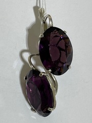 Озеро (серьги из серебра)