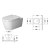 Duravit ME by Starck 2529092000 Унитаз подвесной 370х570х355 безободковый, антибактериальное покр.