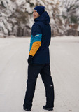Удлиненный прогулочный зимний костюм Nordski Casual Dark Navy/Blue Active мужской с высокой спинкой