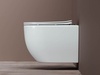 Ceramica Nova Mia CN1805 Подвесной унитаз с ультра тонким с сидением с функцией плавного закрытия, цвет: белый