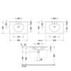 Duravit Darling 499830000 Раковина для мебели с перел., с 1 отв. под смес., 830x545мм, цвет: Белый