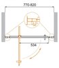 Cezares Molveno MOLVENO-BA-1-100-C-CR-IV Дверь душевая в нишу, цвет: хром
