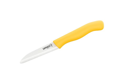 Нож керамический кухонный фрутоножик Samura Eco-Ceramic SIN-0011YL/K