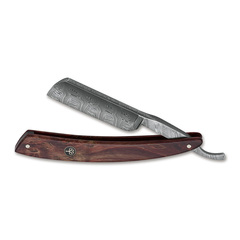 Фото Опасная бритва Boker Damascus Curly Birch 6/8, сталь дамаск, рукоять коричневая береза
