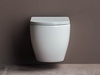 Ceramica Nova Mia CN1805 Подвесной унитаз с ультра тонким с сидением с функцией плавного закрытия, цвет: белый
