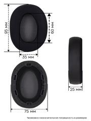 Амбушюры Sony для наушников MDR-100ABN, WHH900N (С эффектом охлаждения)