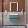 BelBagno KRAFT 39-700/390-2C-SO-AO База под раковину подвесная с фрезерованными ручками по всей длине фасада с 2 выкатн. ящ., Голубой Мат.,700x395x500