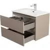 BelBagno KRAFT 39-700/390-2C-SO-СO База под раковину подвесная с фрезерованными ручками по всей длине фасада с 2 выкатн. ящ.,Бежевый Мат.,700x395x500