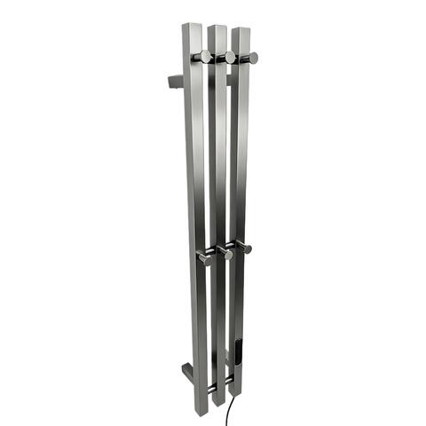 Полотенцесушитель электрический Rein Trio Cube-Nickel 1200*150 мм