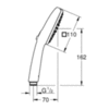 GROHE Tempesta Cube 27584003 Душевой набор с регулируемым настенным держателем, 9,5 л/мин, хром