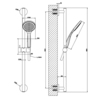 Gessi Emporio shower 47304#031 Штанга в комплекте с душевой лейкой легкой очистки, шланг 1,50 м, цвет: Chrome