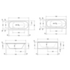 Duravit Darling 700244000000000 Ванна 1800х800 мм, акриловая, прямоугольная встраиваемая или с панелями,с 2 наклонами для спины, цвет белый
