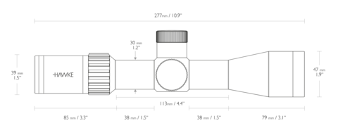 Оптический прицел Hawke Airmax 30 Compact 3-12x40 IR SF (AMX IR)