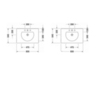 Duravit Darling 499830030 Раковина для мебели с перел., с 3 отв. под смес., 830x545мм, цвет: Белый