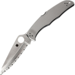 Фото Складной нож Spyderco Endura 4 - 10S, сталь VG-10 Satin Serrated (SpyderEdge™), рукоять нержавеющая сталь