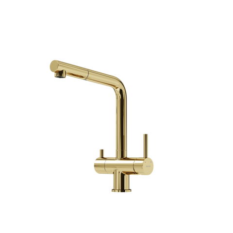 Sancos Spin SC4015ZG Смеситель для кухни с краном для фильтрованной воды, цвет: полированное золото