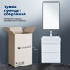 Aquanet 348175 Тумба с раковиной Слим 50 2 ящ. цв.белый сатин (348175)